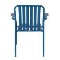 Chaise de terrasse avec accoudoirs en aluminium