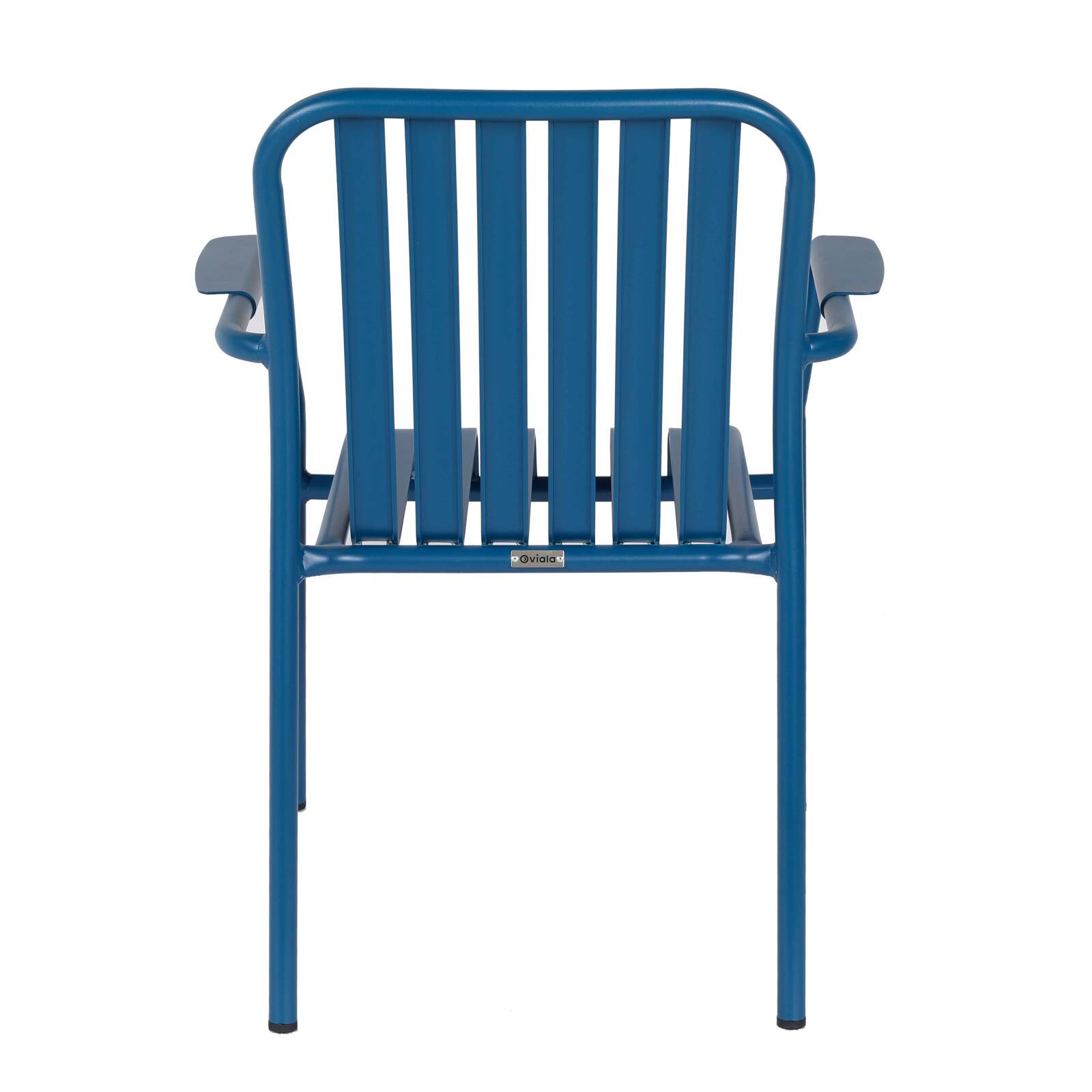 Chaise de terrasse avec accoudoirs en aluminium