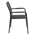 Chaise de terrasse avec accoudoirs en aluminium