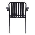 Chaise de terrasse avec accoudoirs en aluminium