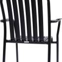Chaise de terrasse avec accoudoirs en aluminium