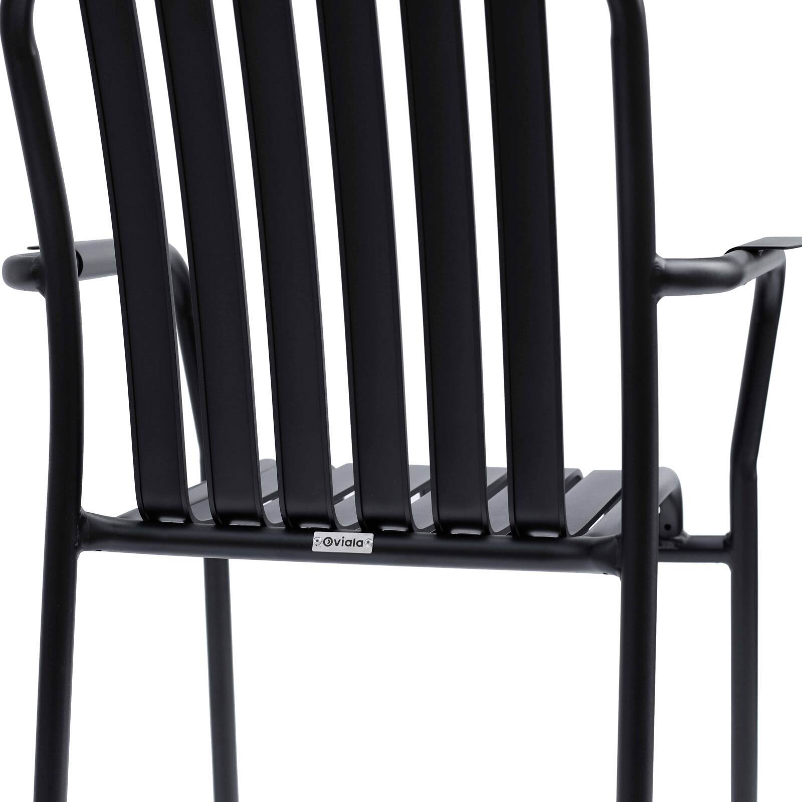 Chaise de terrasse avec accoudoirs en aluminium