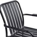 Chaise de terrasse avec accoudoirs en aluminium