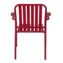 Chaise de terrasse avec accoudoirs en aluminium