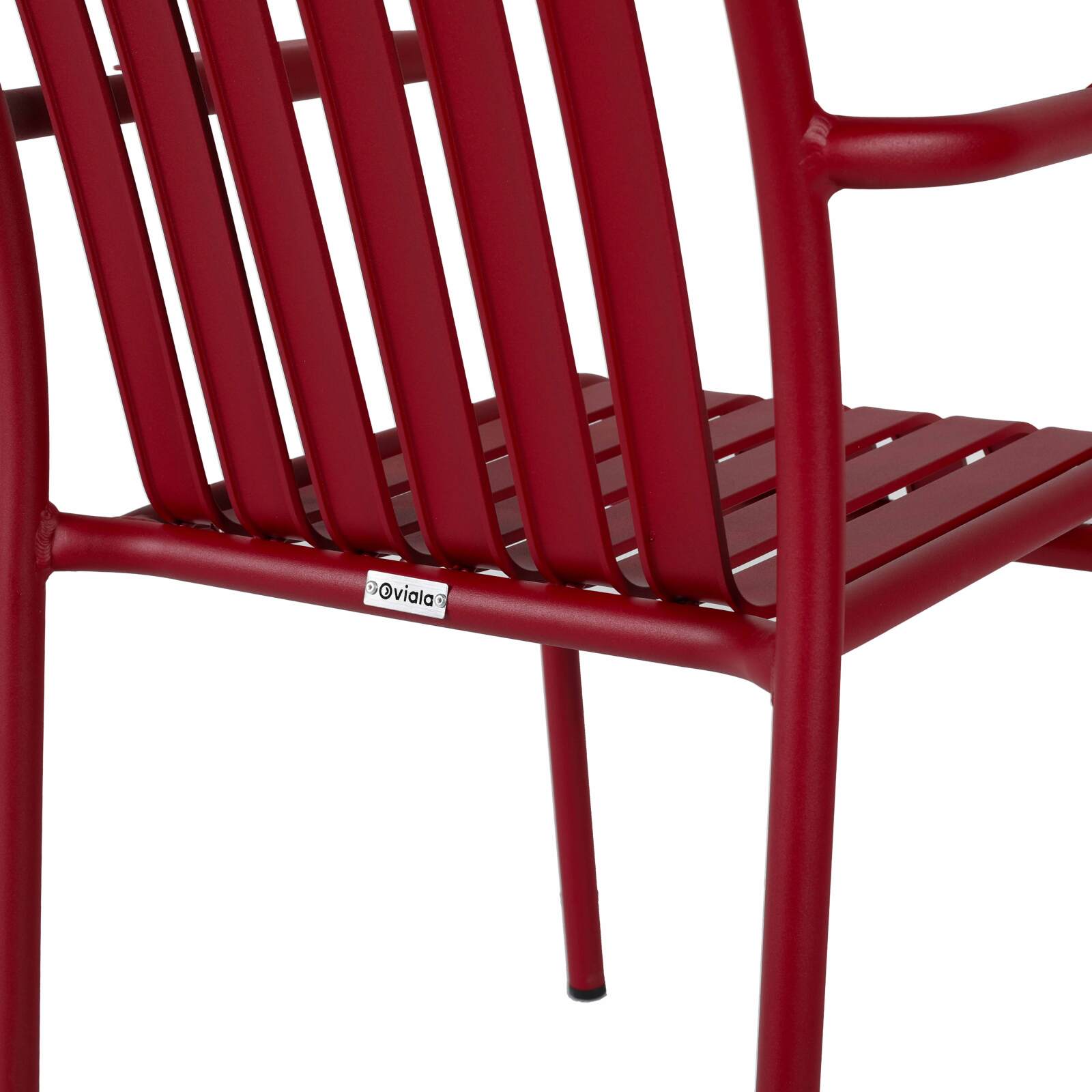 Chaise de terrasse avec accoudoirs en aluminium