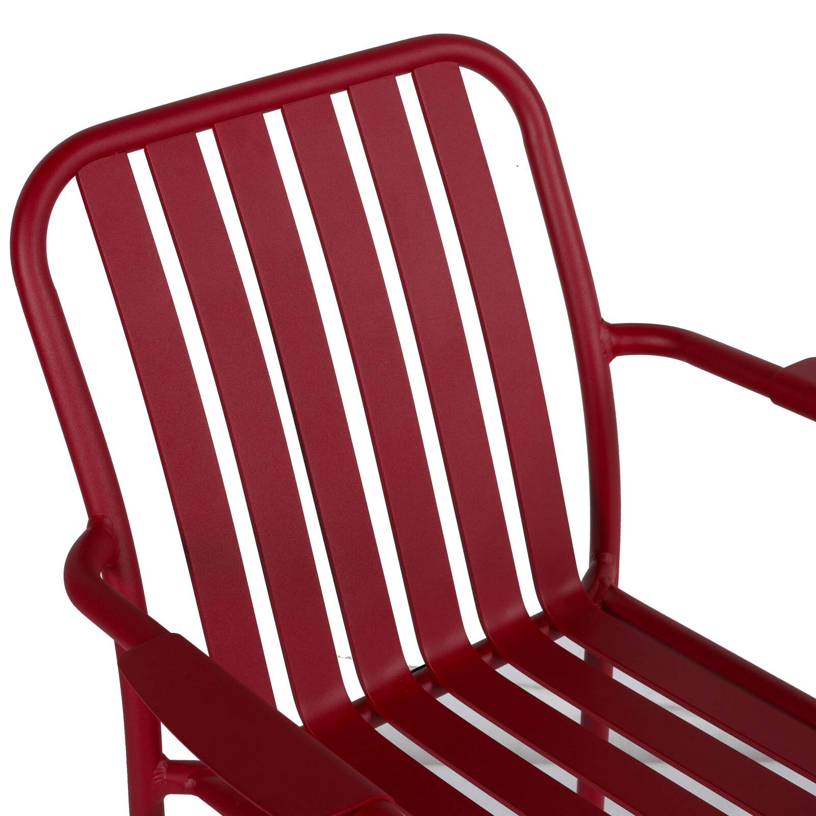 Chaise de terrasse avec accoudoirs en aluminium