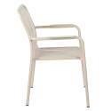 Chaise de terrasse avec accoudoirs en aluminium