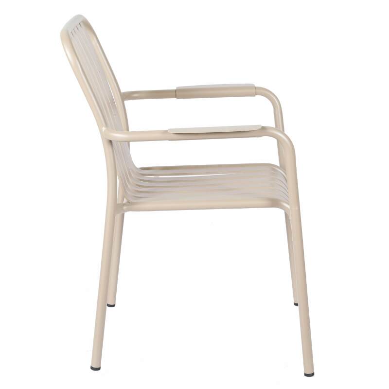 Chaise de terrasse avec accoudoirs en aluminium (4/7)