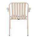 Chaise de terrasse avec accoudoirs en aluminium