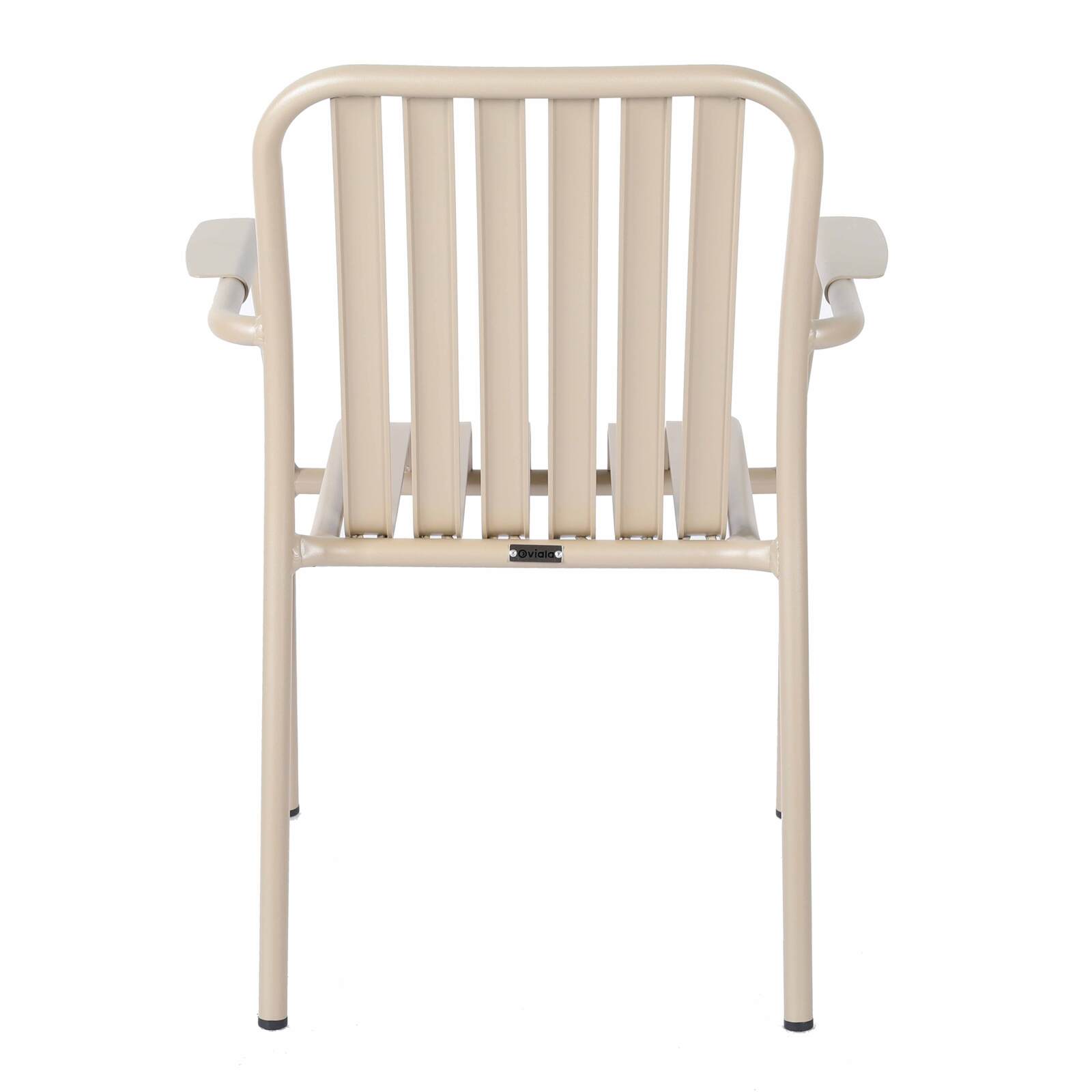 Chaise de terrasse avec accoudoirs en aluminium