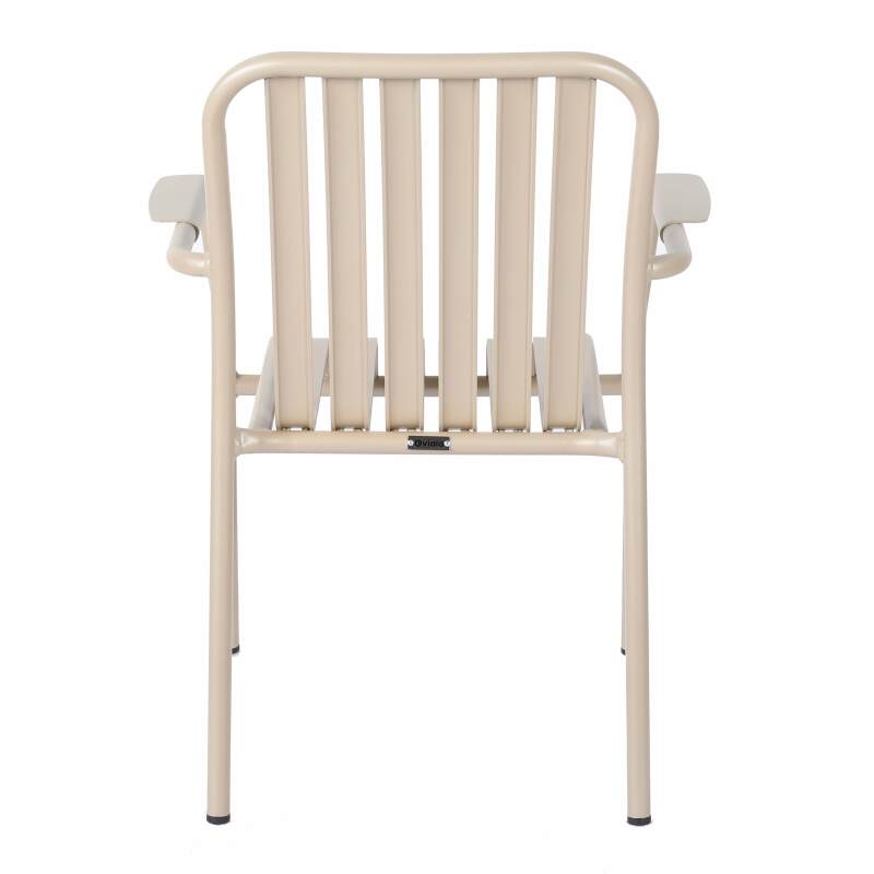 Chaise de terrasse avec accoudoirs en aluminium (6/7)