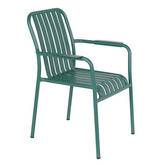 Chaise de terrasse de restaurant en aluminium avec accoudoirs | Mobeventpro