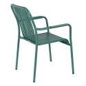 Chaise de terrasse avec accoudoirs en aluminium