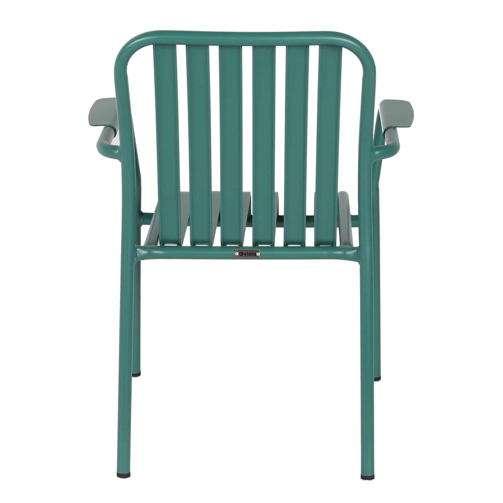 Chaise de terrasse avec accoudoirs en aluminium