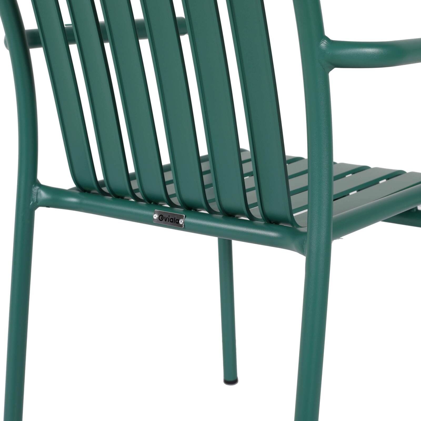 Chaise de terrasse avec accoudoirs en aluminium