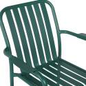Chaise de terrasse avec accoudoirs en aluminium