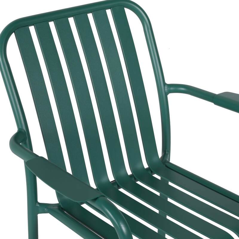 Chaise de terrasse avec accoudoirs en aluminium
