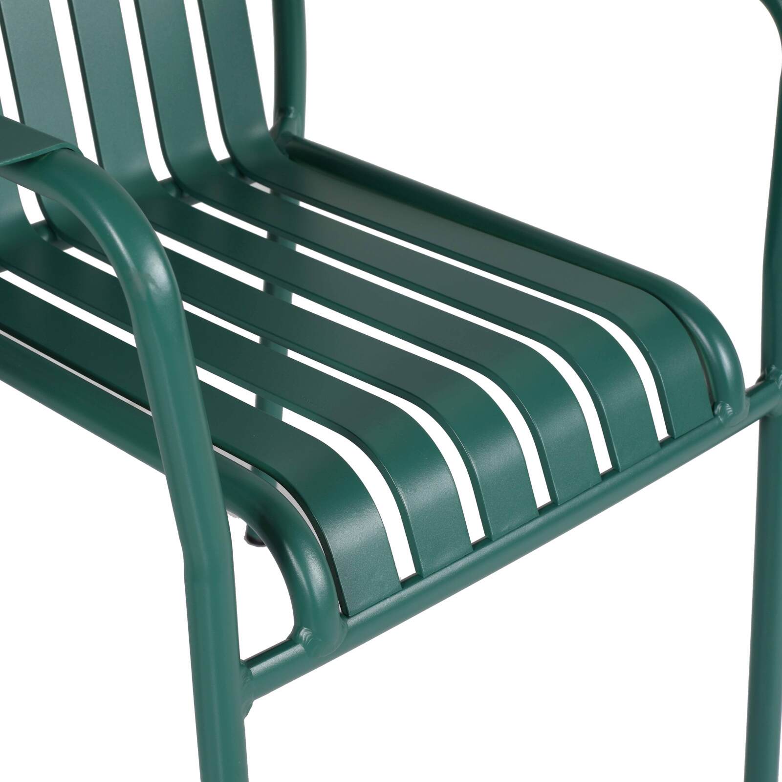 Chaise de terrasse avec accoudoirs en aluminium