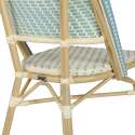 Chaise de bistrot parisien en aluminium et rotin synthétique