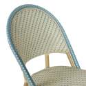 Chaise de bistrot parisien en aluminium et rotin synthétique