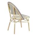 Chaise de bistrot parisien en aluminium et rotin synthétique
