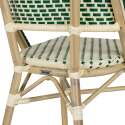 Chaise de bistrot parisien en aluminium et rotin synthétique
