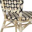 Chaise de bistrot parisien en aluminium et rotin synthétique