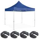 Tente pliante 3 x 3 m - 300g/m² + 4 poids de lestage 12 kg