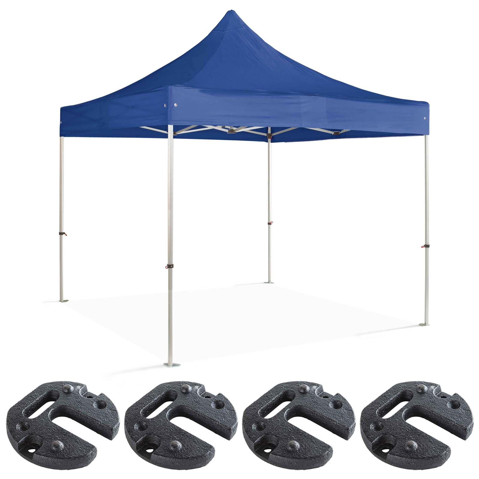 Tente pliante 3 x 3 m - 300g/m² + 4 poids de lestage 12 kg
