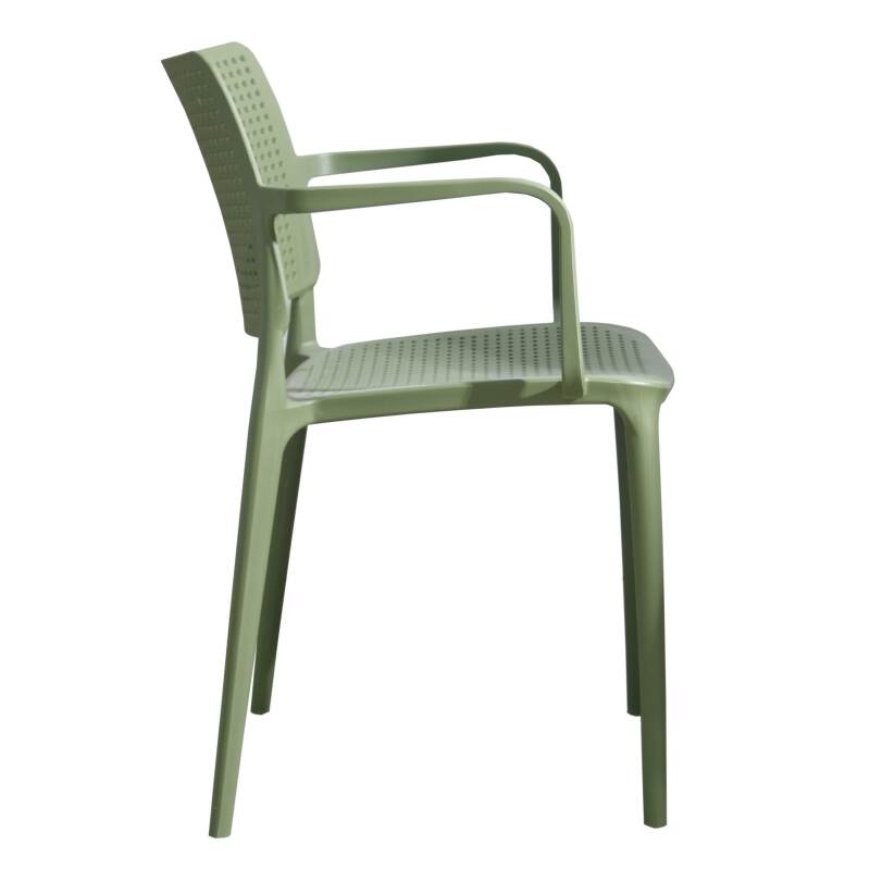 Lot de 2 chaises de terrasse avec accoudoirs en plastique (2/5)