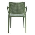 Lot de 2 chaises de terrasse avec accoudoirs en plastique