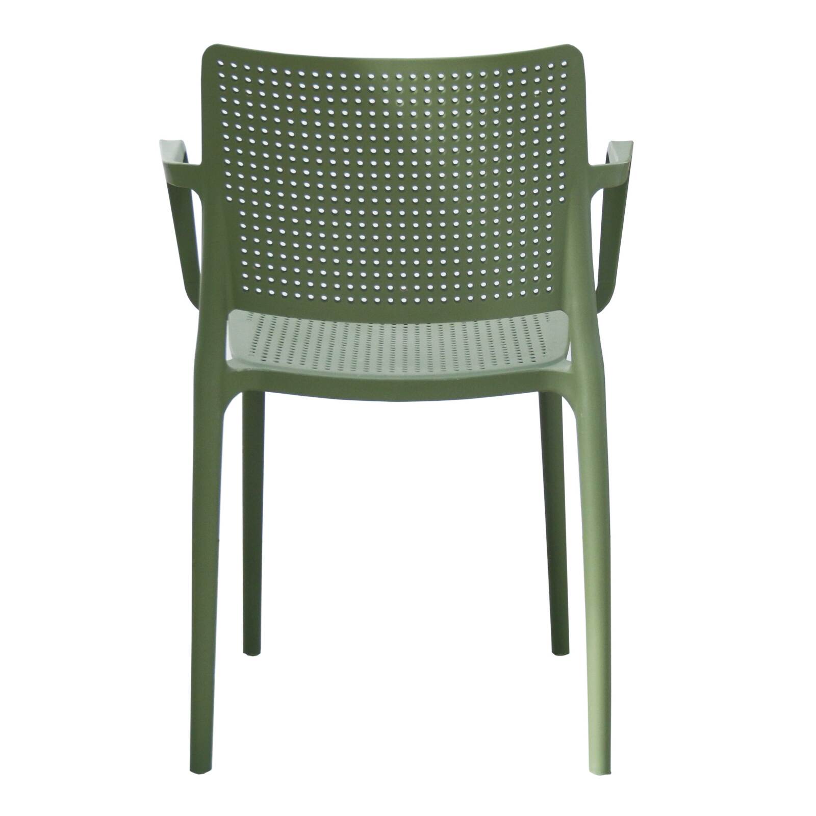 Lot de 2 chaises de terrasse avec accoudoirs en plastique