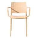Lot de 2 chaises de terrasse avec accoudoirs en plastique