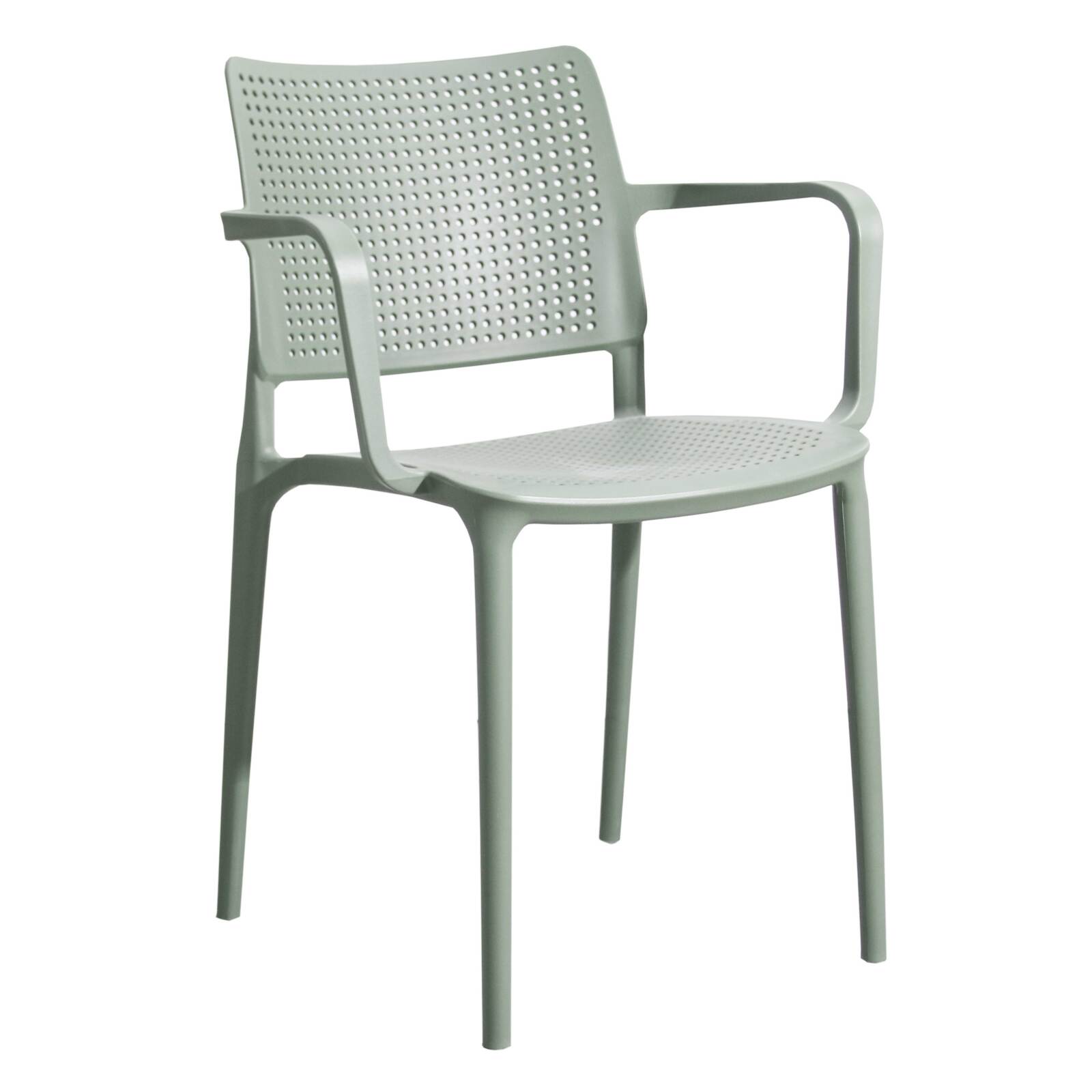 Lot de 2 chaises de terrasse avec accoudoirs en plastique