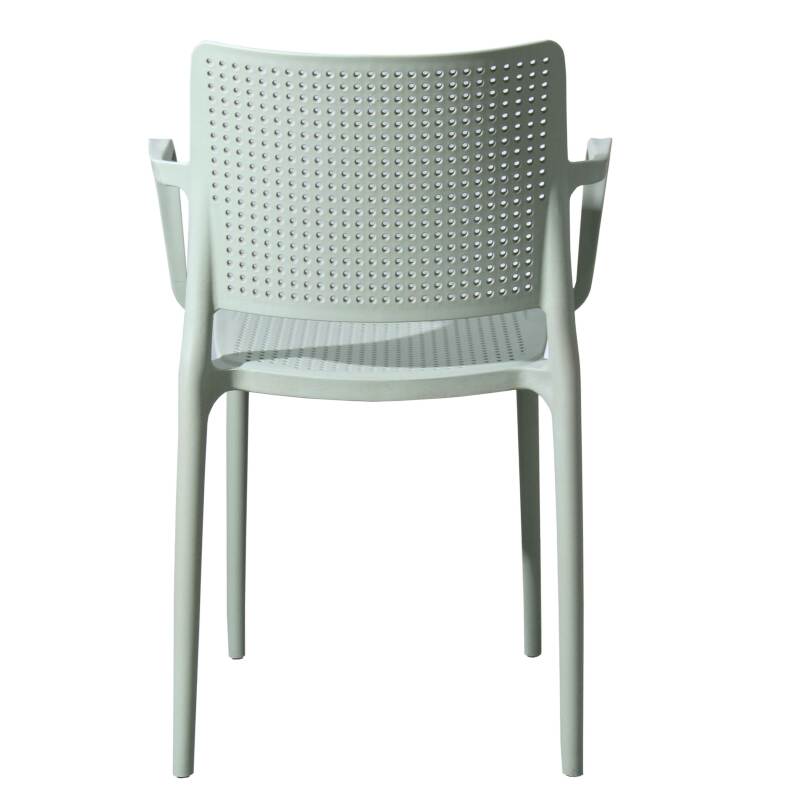 Lot de 2 chaises de terrasse avec accoudoirs en plastique (2/5)