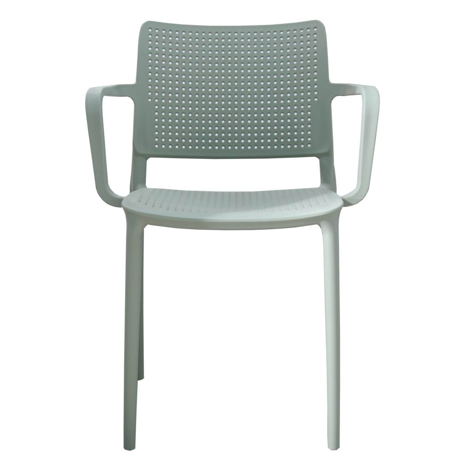 Lot de 2 chaises de terrasse avec accoudoirs en plastique