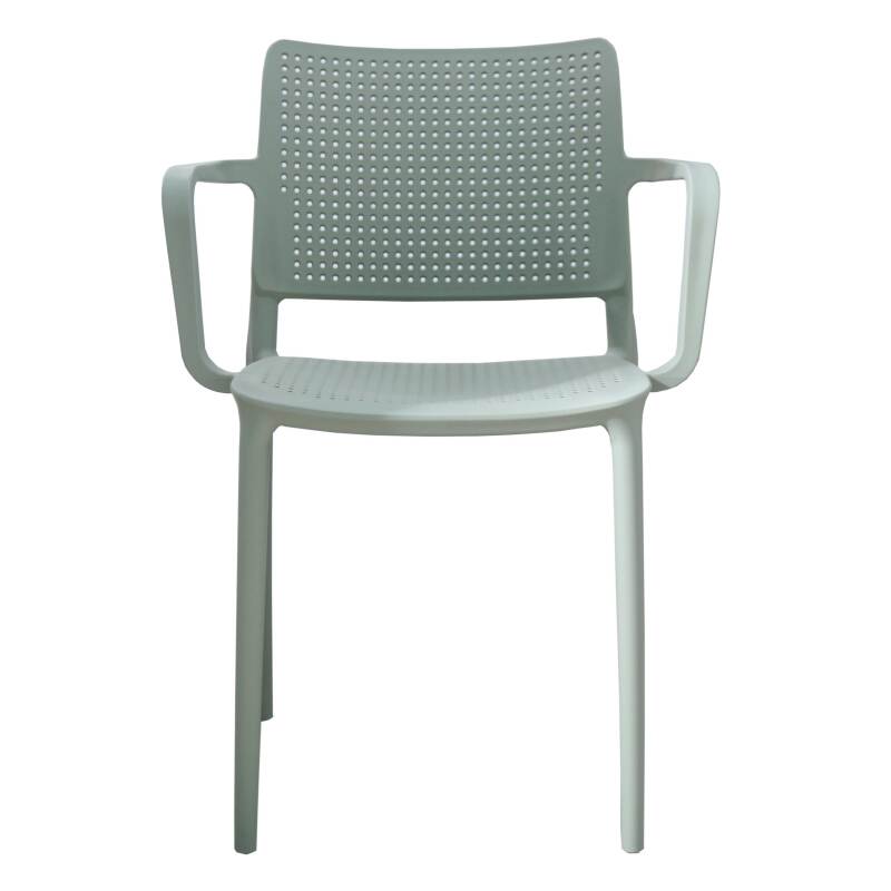 Lot de 2 chaises de terrasse avec accoudoirs en plastique (3/5)