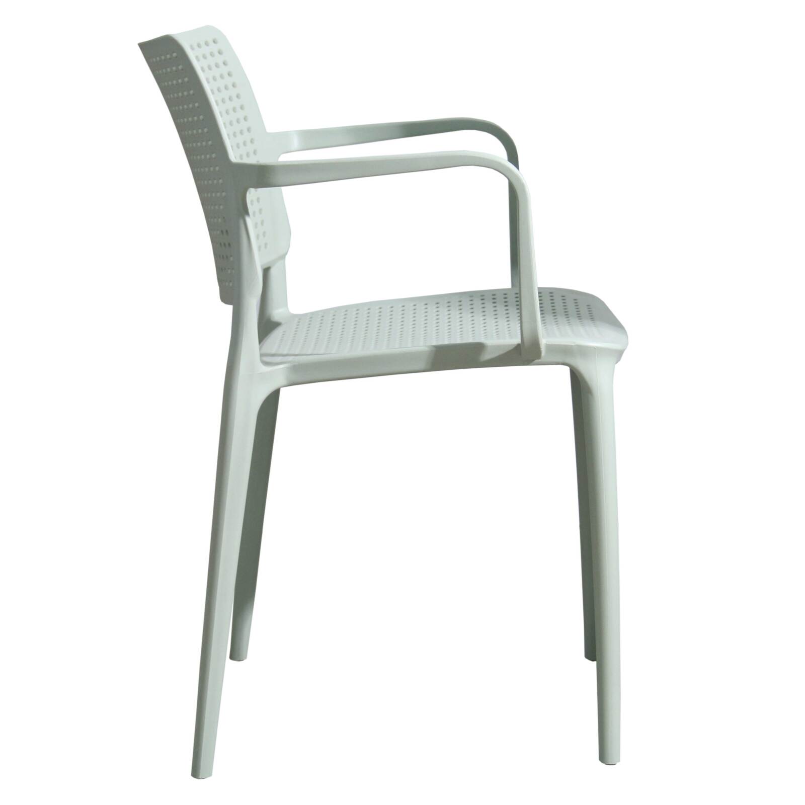 Lot de 2 chaises de terrasse avec accoudoirs en plastique