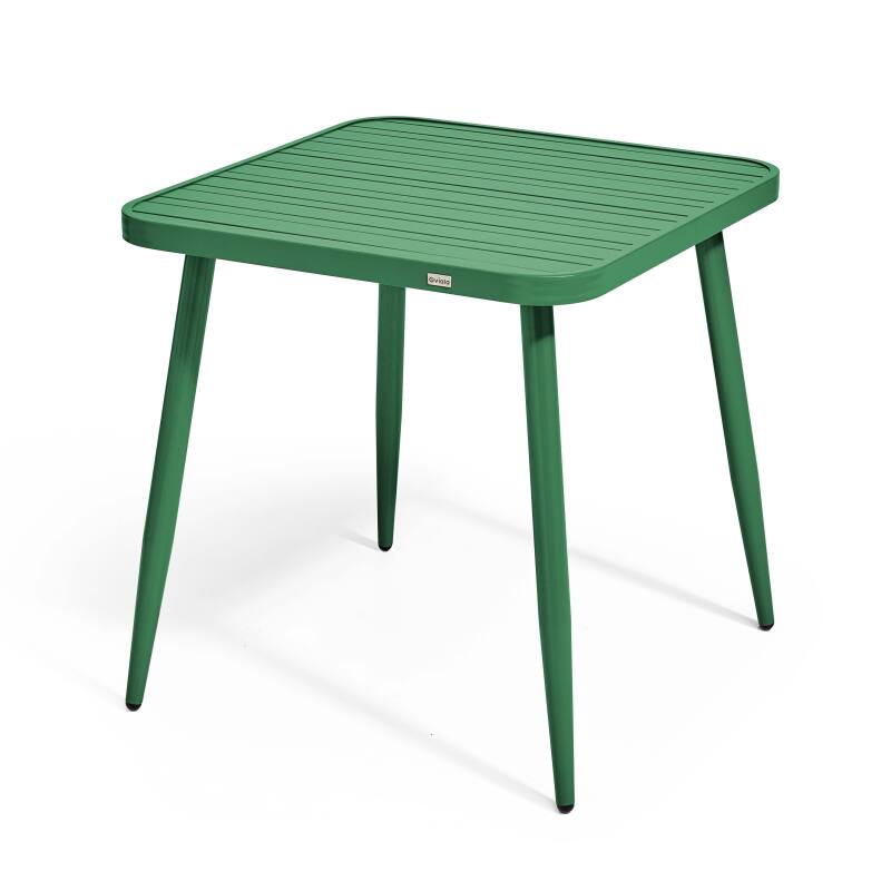 Table de terrasse carrée (75 x 75 x 76 cm) en aluminium