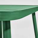 Table de terrasse carrée (75 x 75 x 76 cm) en aluminium