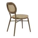 Chaise de terrasse en aluminium et rotin synthétique