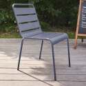 Chaise de terrasse en métal thermolaqué