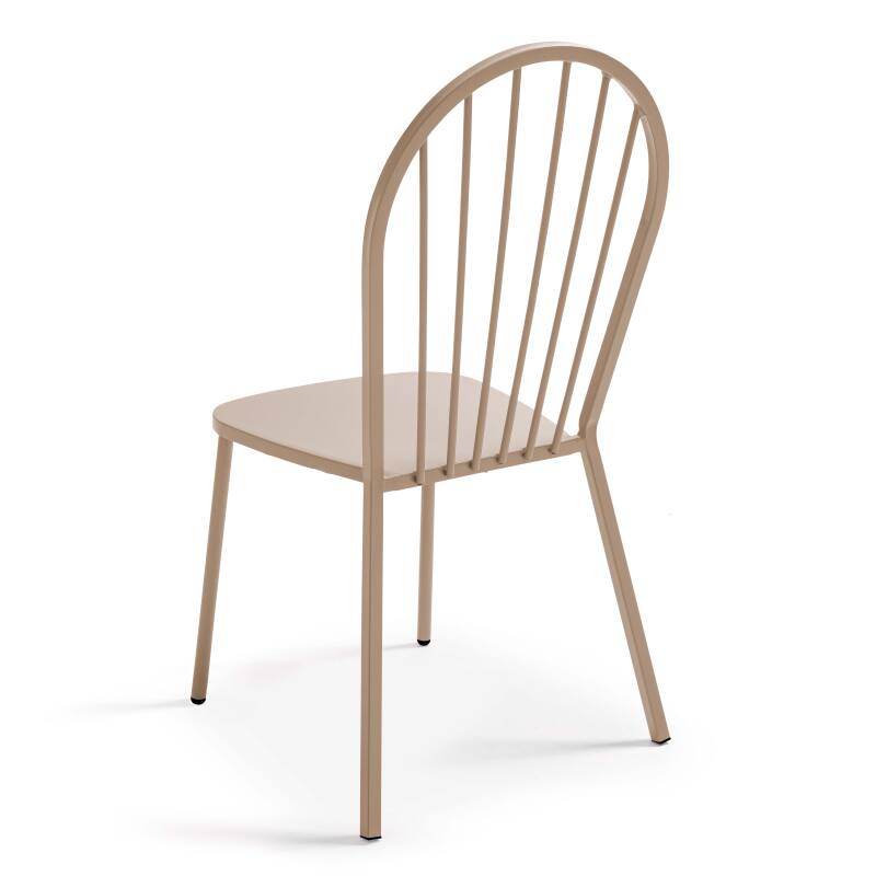 Ensemble table bistrot inclinable Ø70cm et 2 chaises en métal