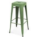 Tabouret industriel en métal mat
