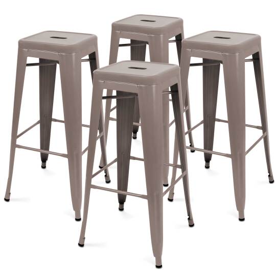 Tabourets de bar en métal - Lot de 4 | Mobeventpro