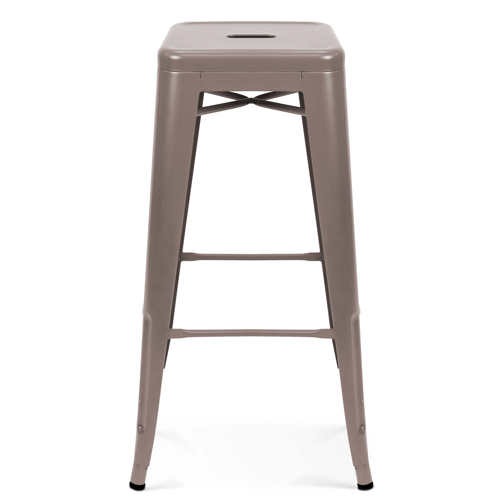 Lot de 4 tabourets en métal mat