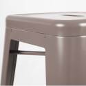 Lot de 4 tabourets en métal mat