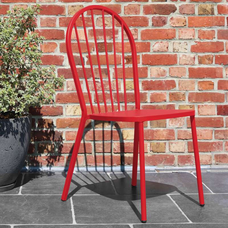 Chaise bistrot ajourée en métal (5/6)