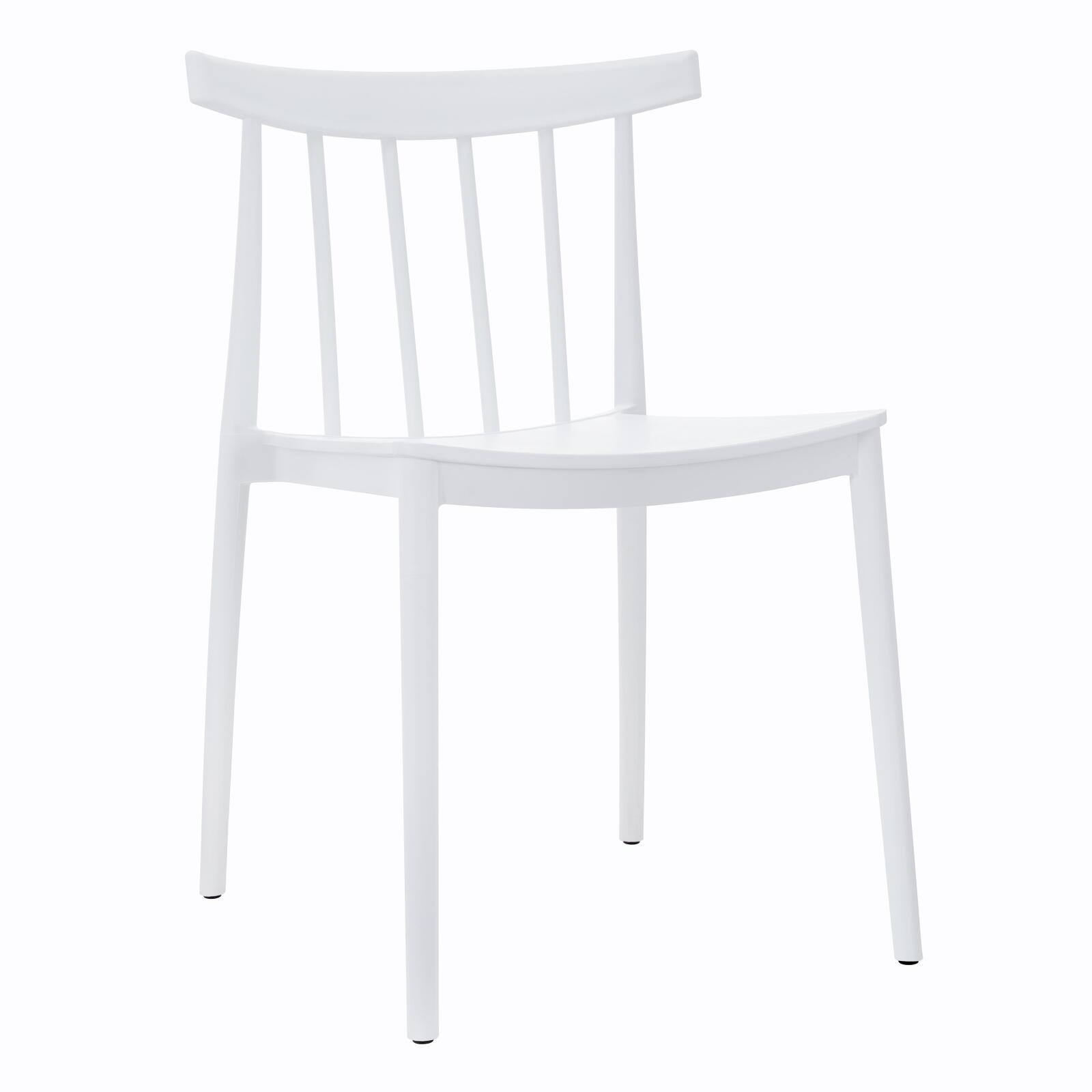 Lot de 4 chaises de terrasse en plastique