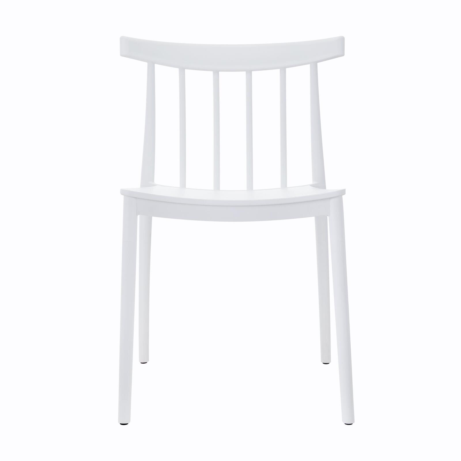 Lot de 4 chaises de terrasse en plastique